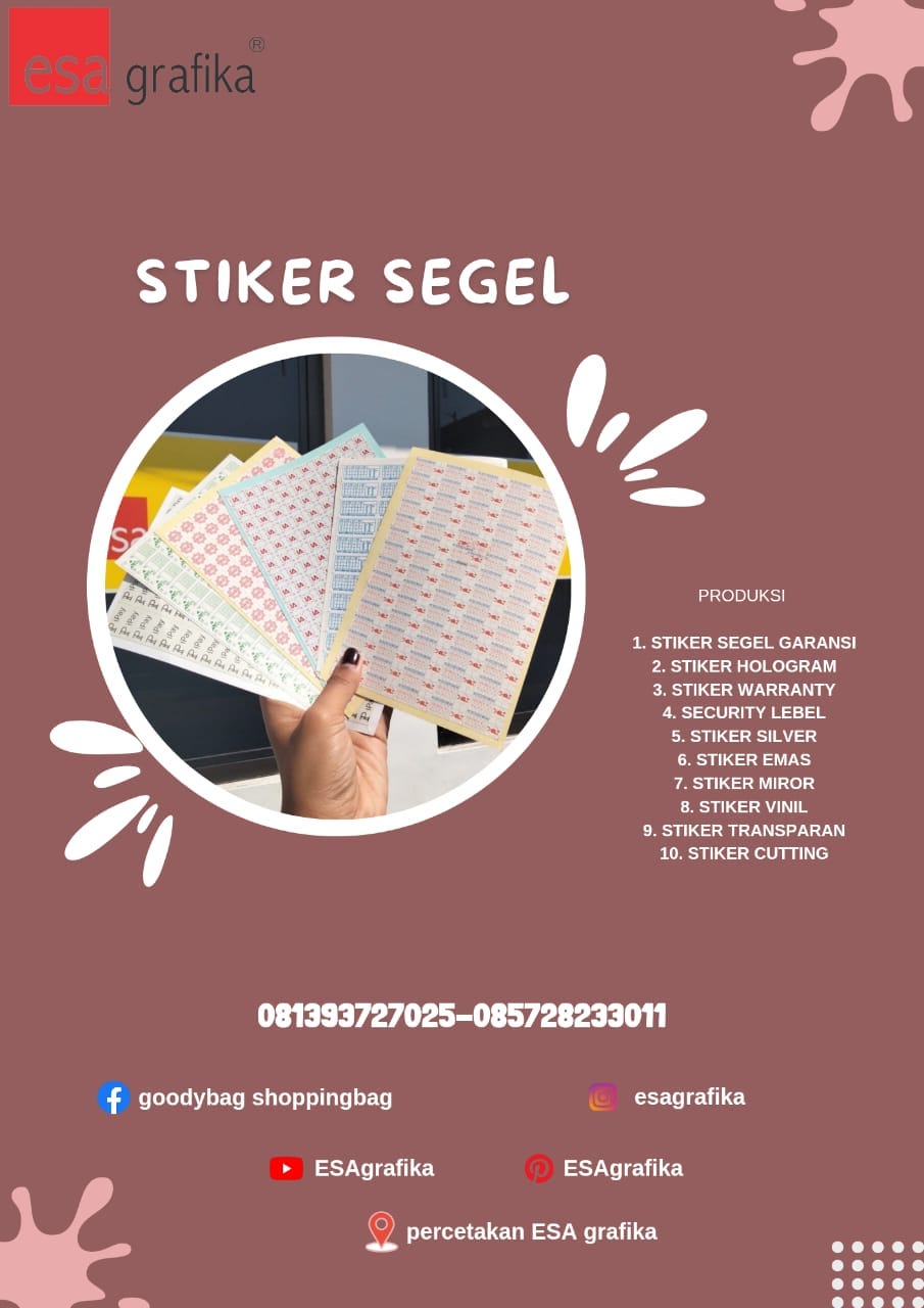 Produksi Harga Pabrik 0813 9372 7025 Produsen Segel Garansi Murah