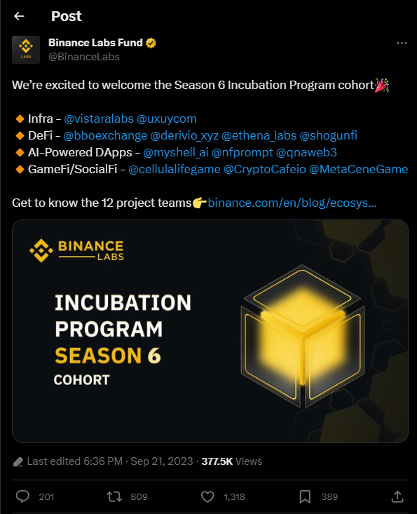 Binance Lab Incubated Project MyShell: Big Airdrop with 60% Allocated for Community — Earn $100 to…
