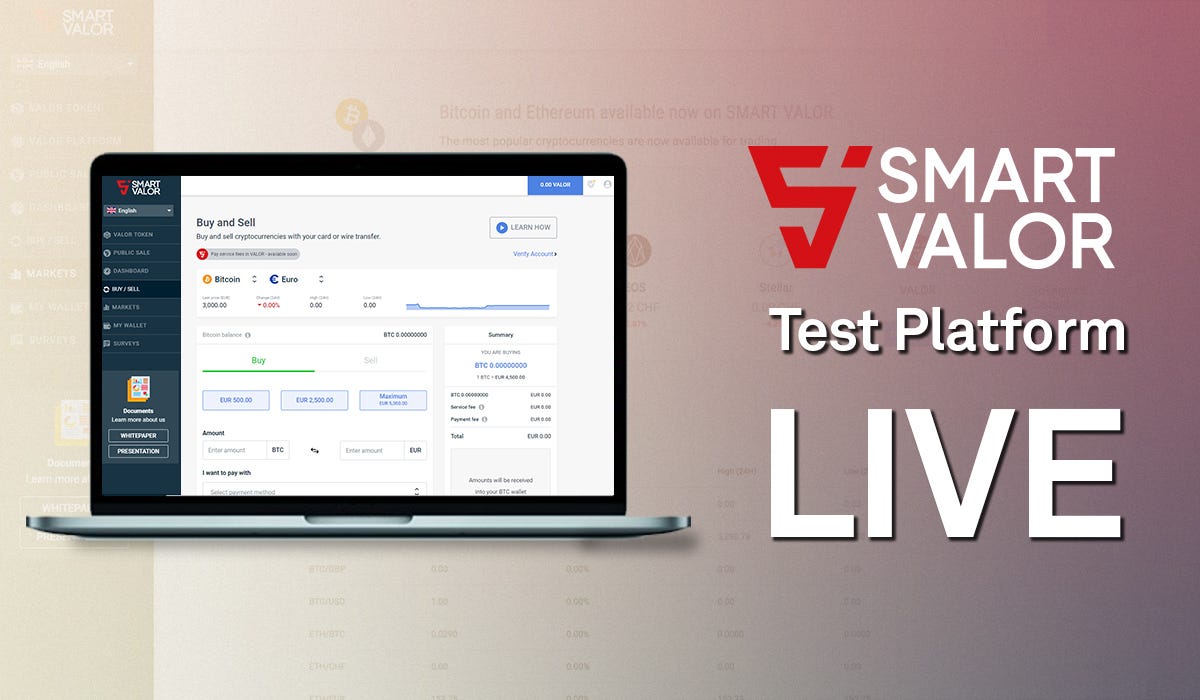SMART VALOR Platform is Live! - The start of something special