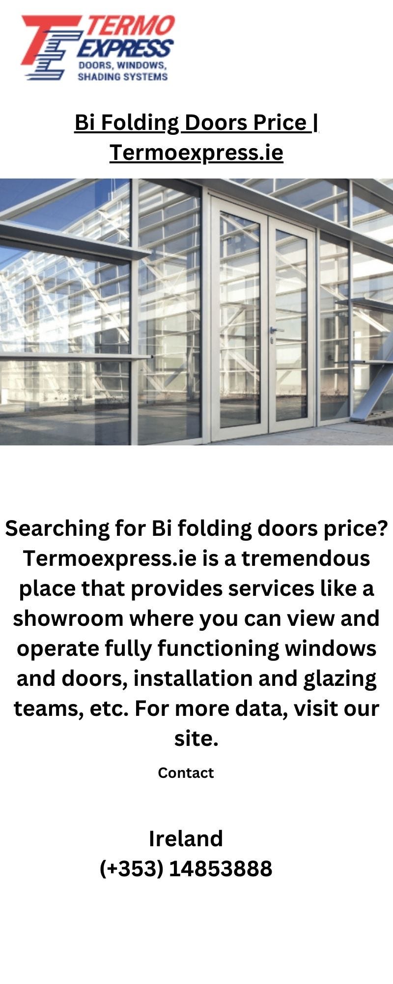 Folding Doors Ireland Termoexpress.ie Termoexpress Medium