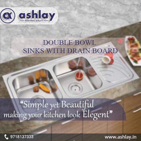 SINGLE BOWL SINK WITH DRAINBOARD. Ashlay industries is presenting you