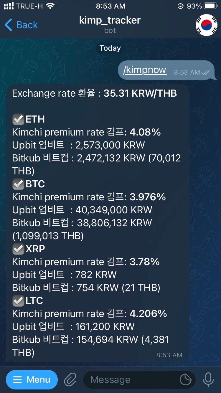 Kimchi Premium Telegram bot by a python beginner - by ...