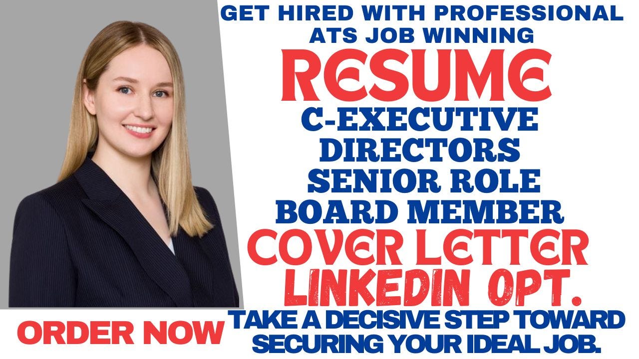 I will write executive resume - 1*WXhfwRdYGH1 ZIqTcHTglw 