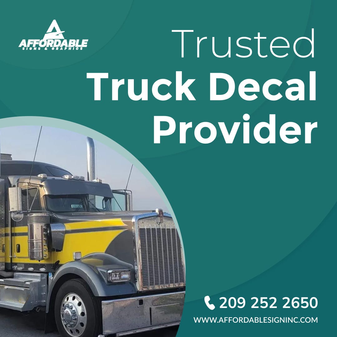 Truck Decals and Stickers Affordable Sign INC Medium