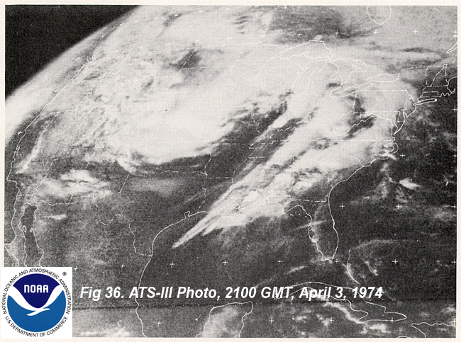 In the Path of the Super Outbreak, April, 1974