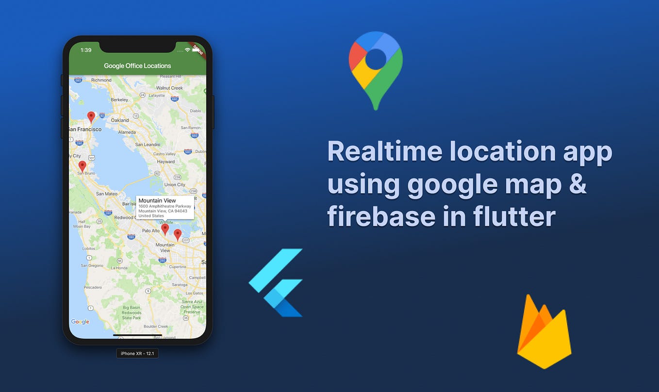 Flutter real-time location app using firebase and google map