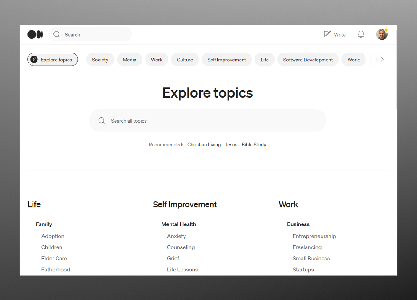 I just took a quick look at your profile page and scanned your stories