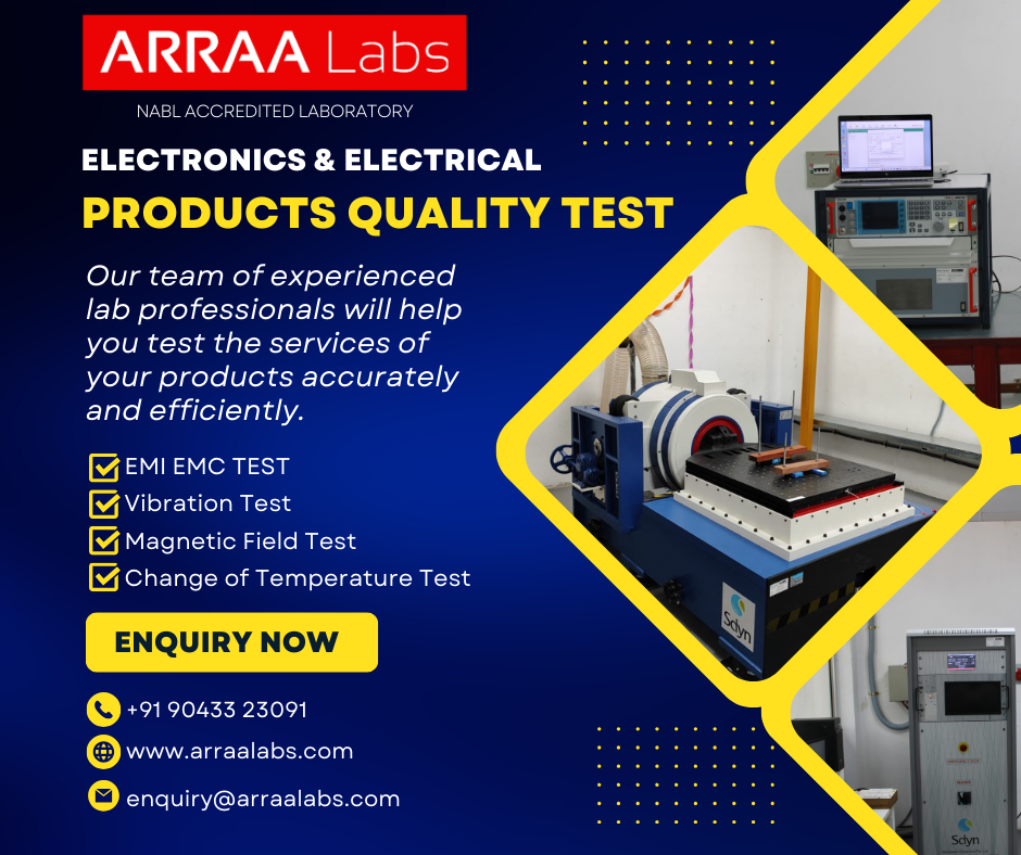 Industrial Equipment Testing & Certification Lab in Chennai Arraa Labs Medium