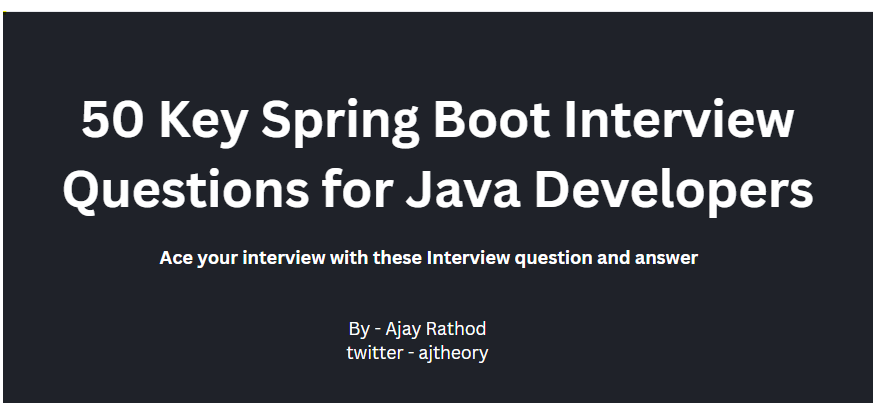 5+ Years experienced Spring boot and microservices Interview questions ...
