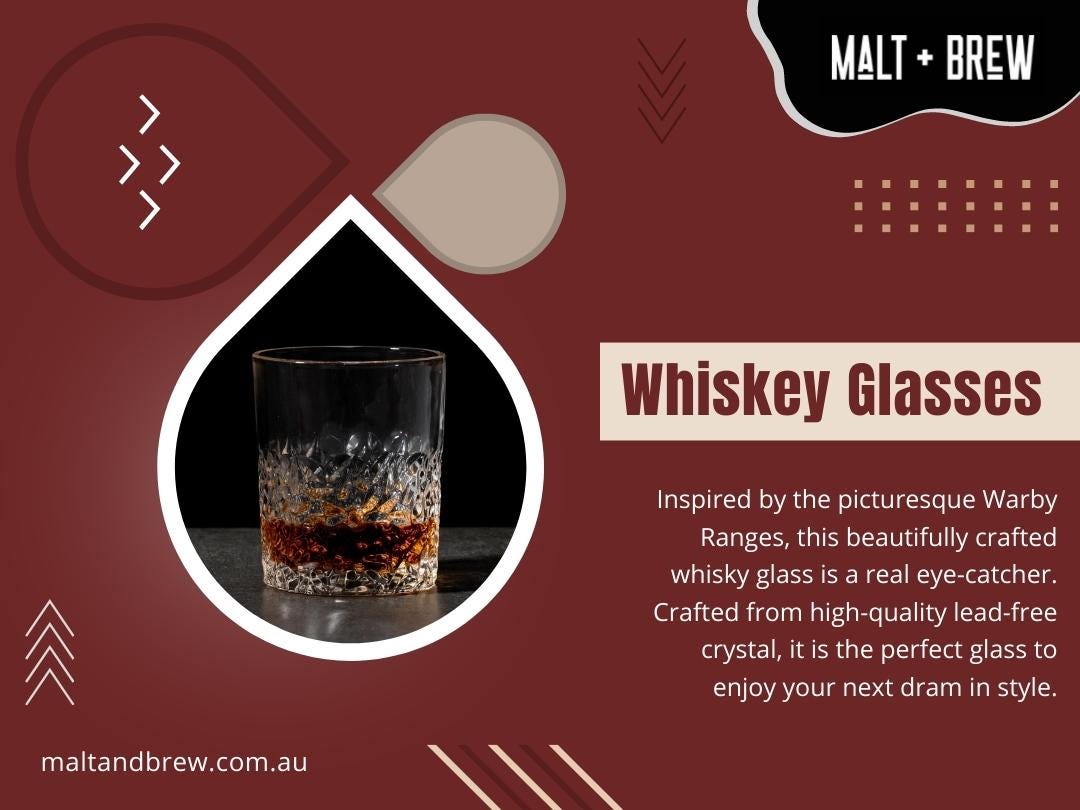 Crystal Whiskey Glasses Malt & Brew Medium