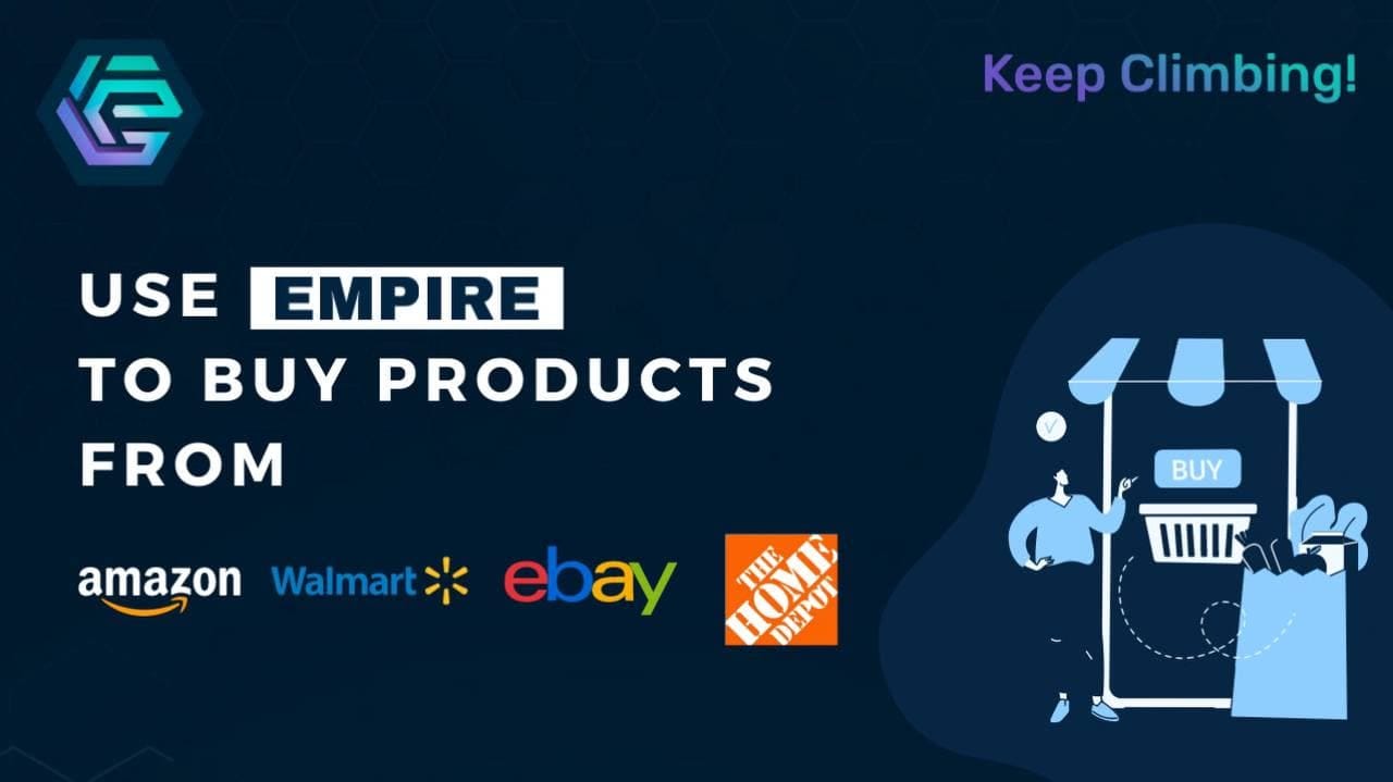Empire Token can now be used to buy from Amazon, Ebay, Walmart, Home Depot
