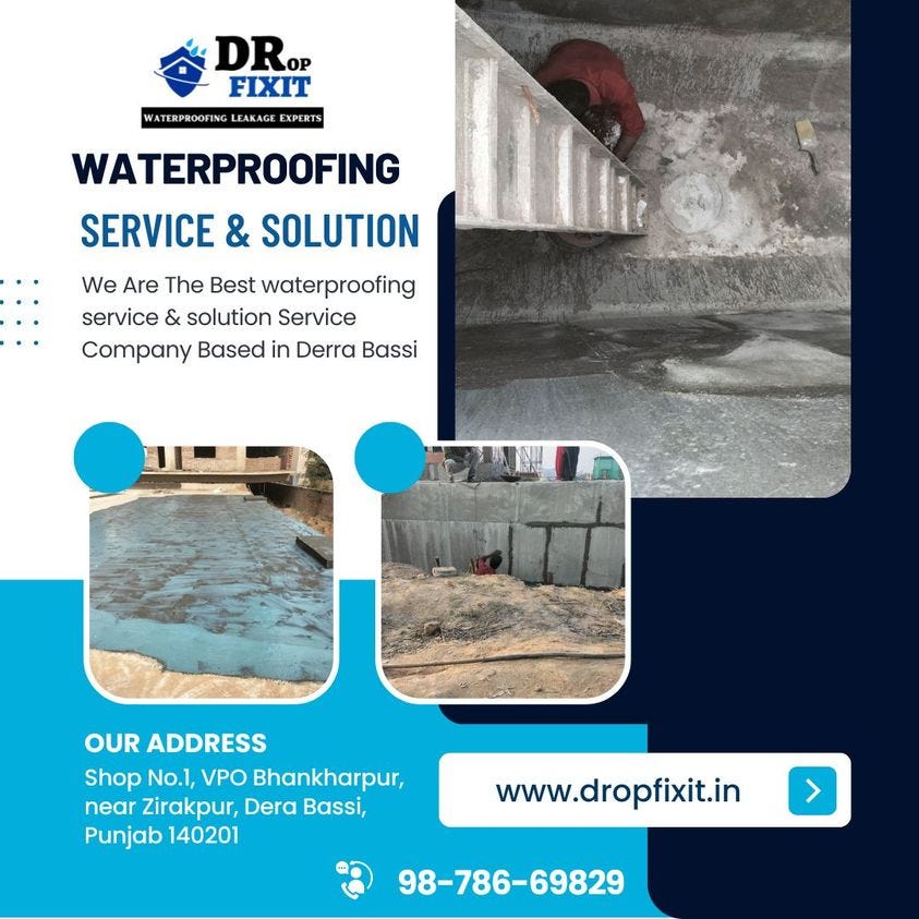 Best Waterproofing in Zirakpur Dropfixit In Medium