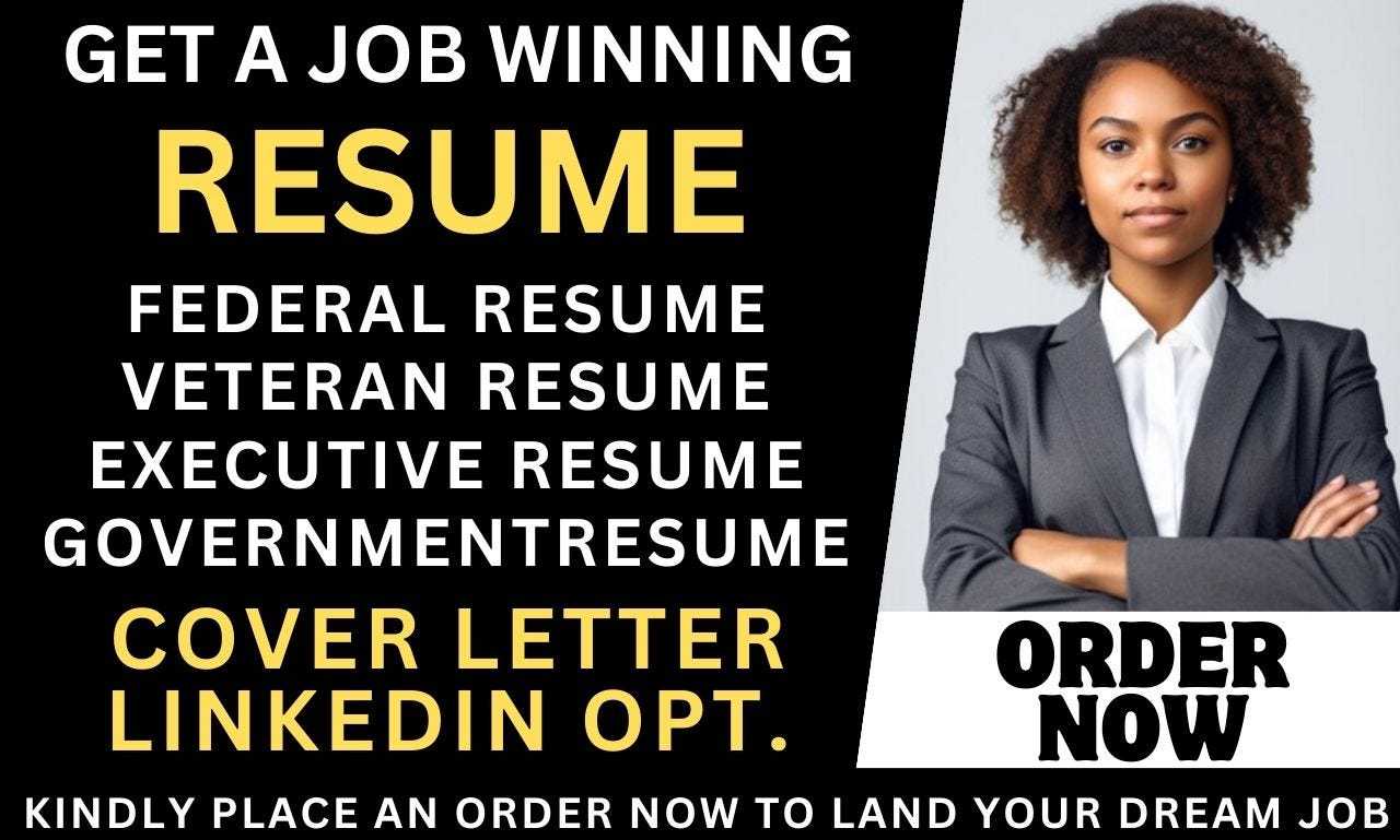 I will create federal resume veteran - 1*Yt7 OCl4KpbIF4 Gz4 WwQ
