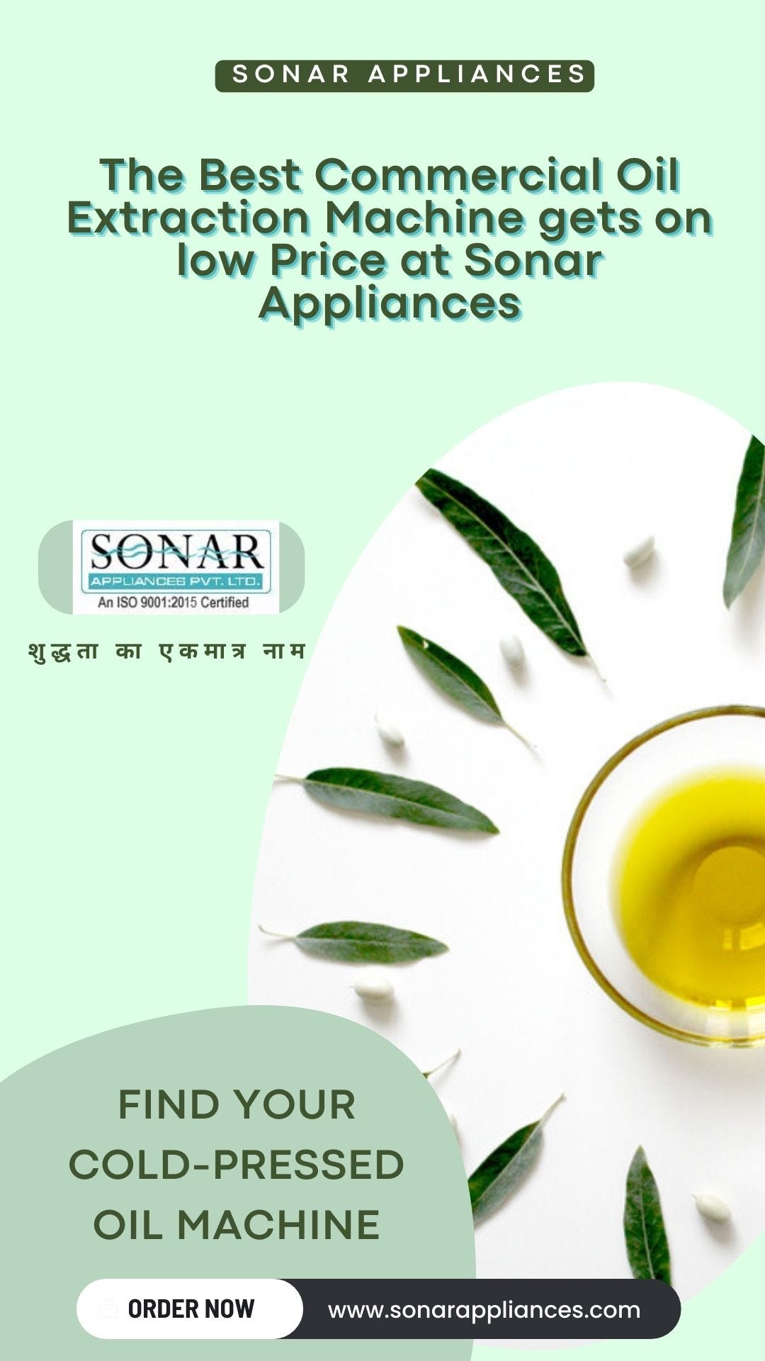Cold Press Oil Machine for Sale Grab the offer only at Sonar Appliances ...