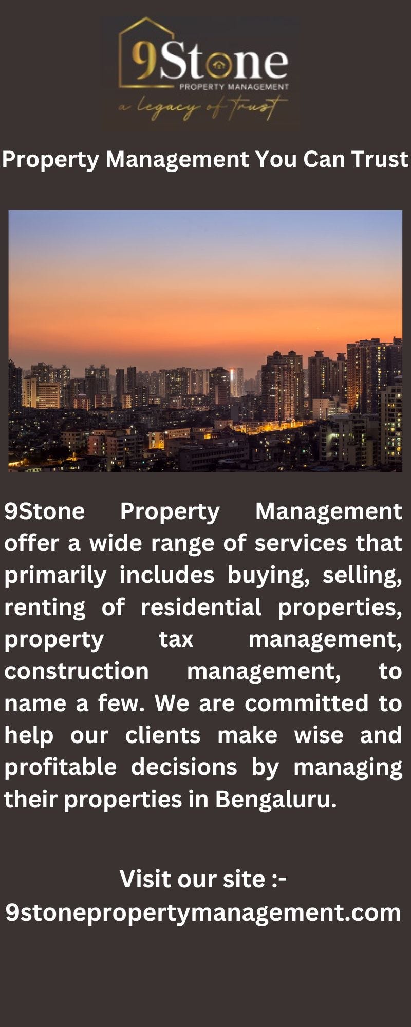 Unveiling the Top Property Management Companies in Bangalore by 9stone Medium
