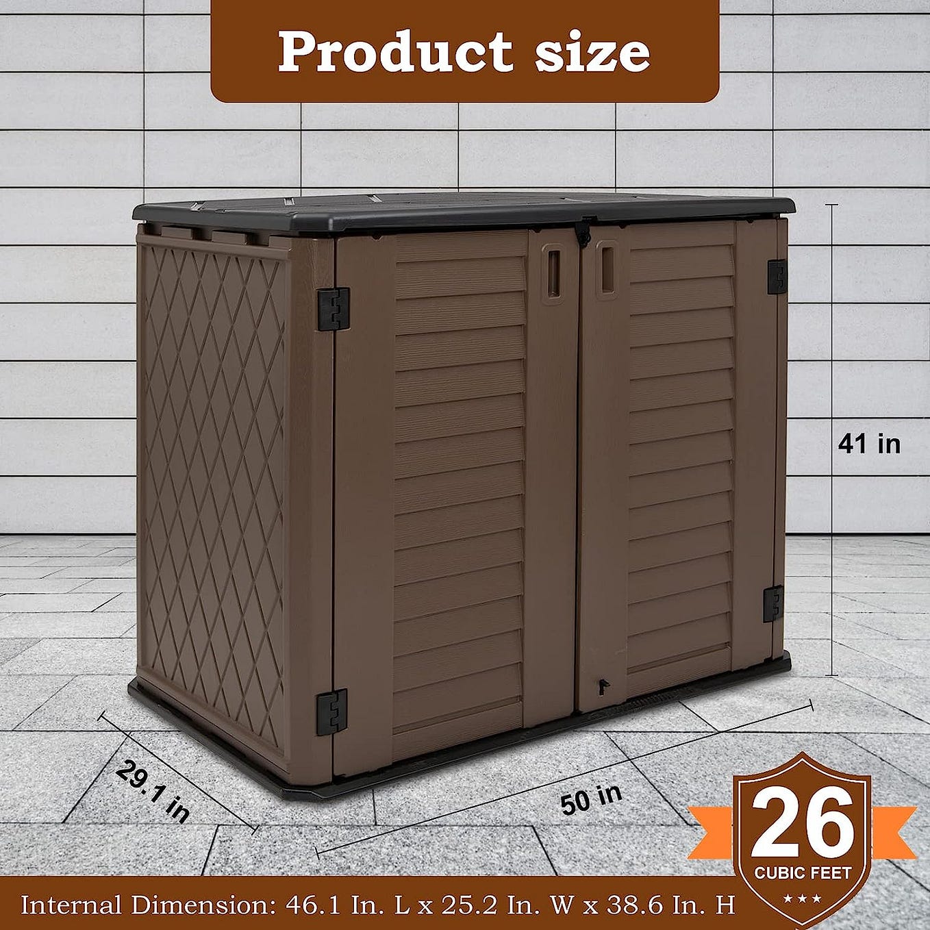Outdoor Storage Shed With Lockable Doors Amazon.ca hortic Medium