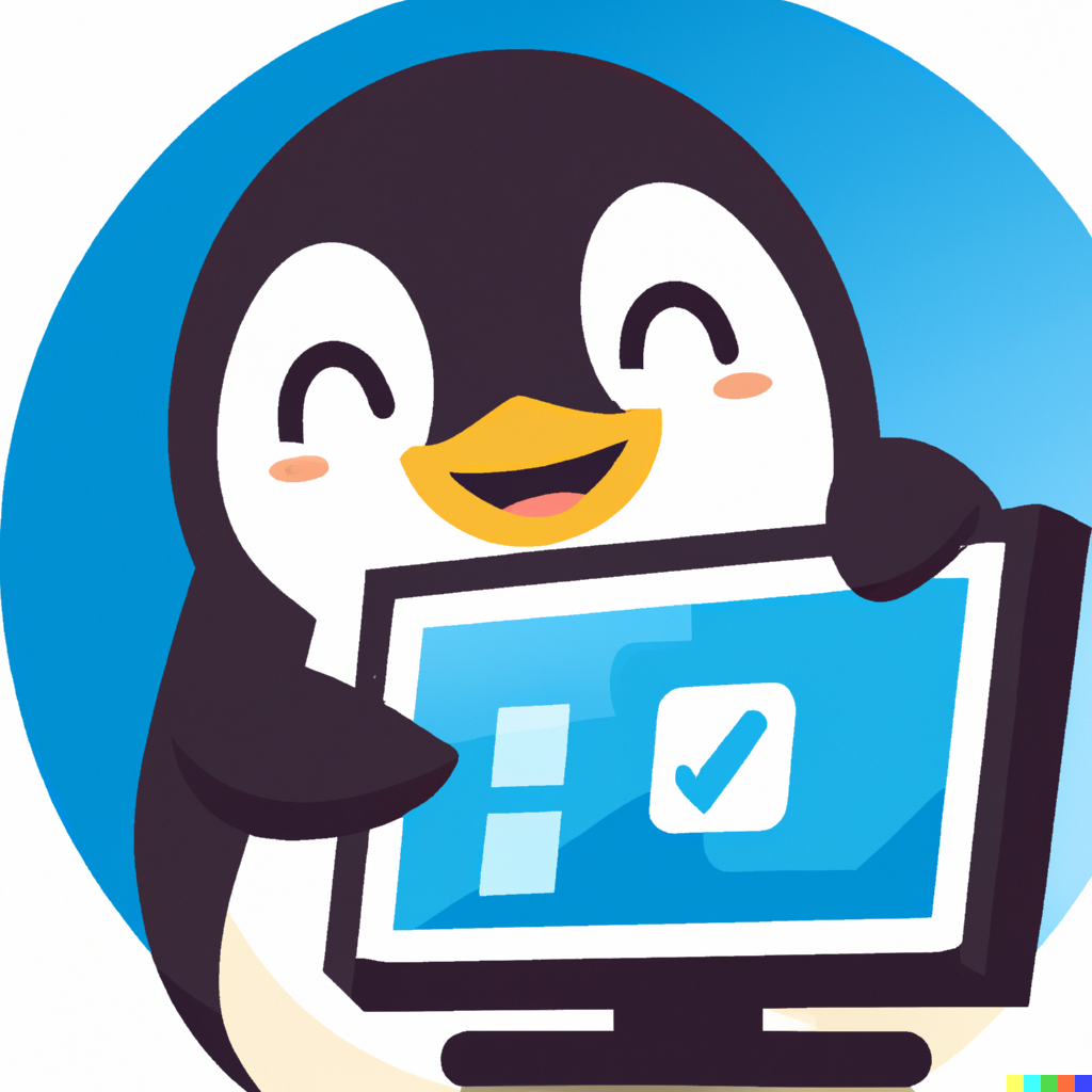 Penguin using PC