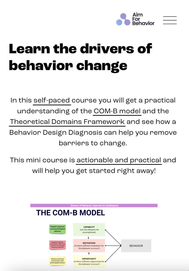 Behavior change is simple, but that does not mean it is easy! by