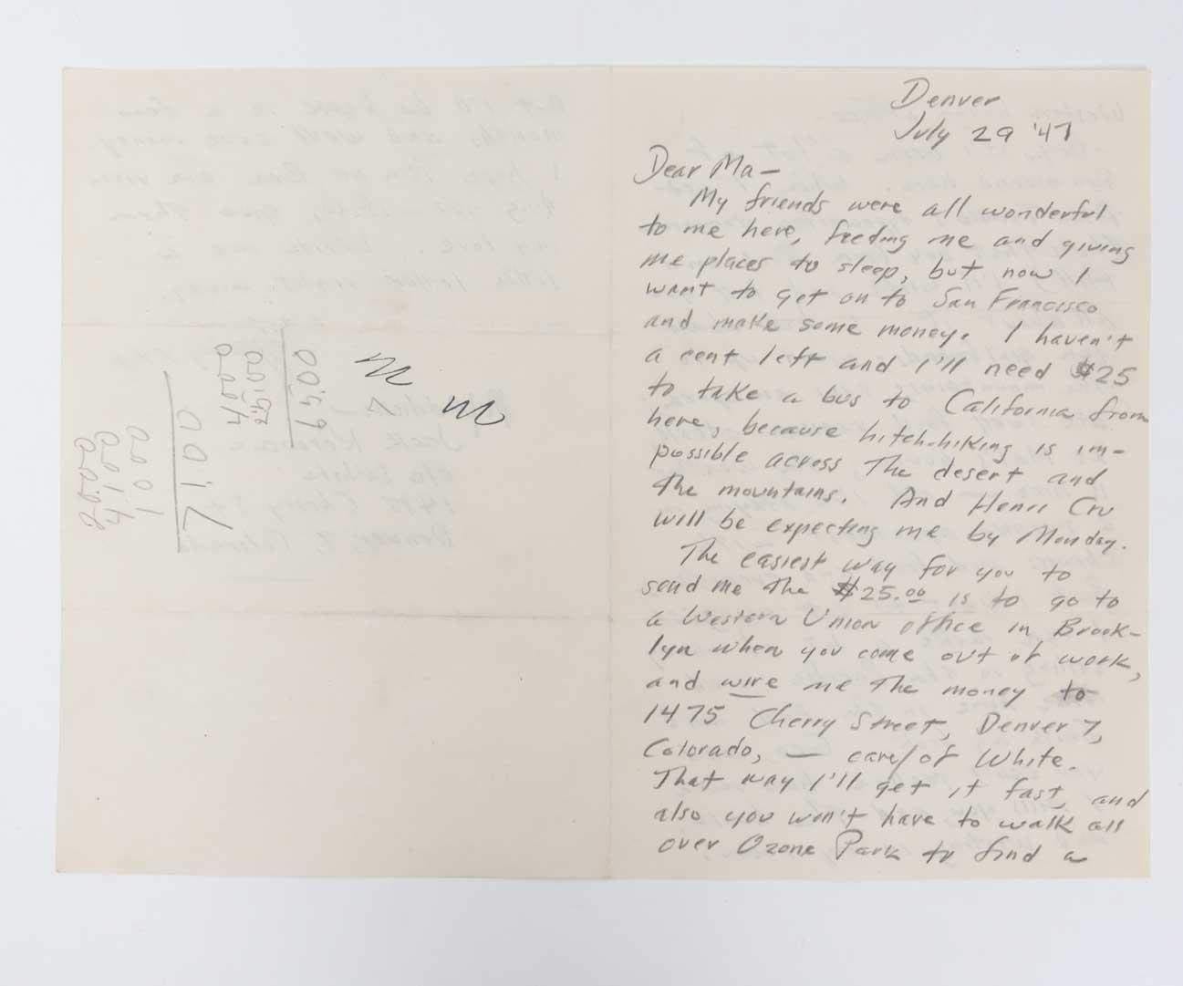 “I had about Ten Girlfriends” — Jack Kerouac’s ‘On the Road‘ Letter to His Mom