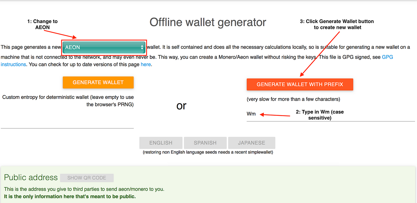 How-to: Create an offline wallet or paper wallet and restore that wallet using Aeon-GUI…