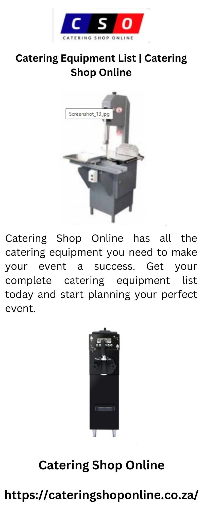 Catering Equipment Price List Catering Shop Online