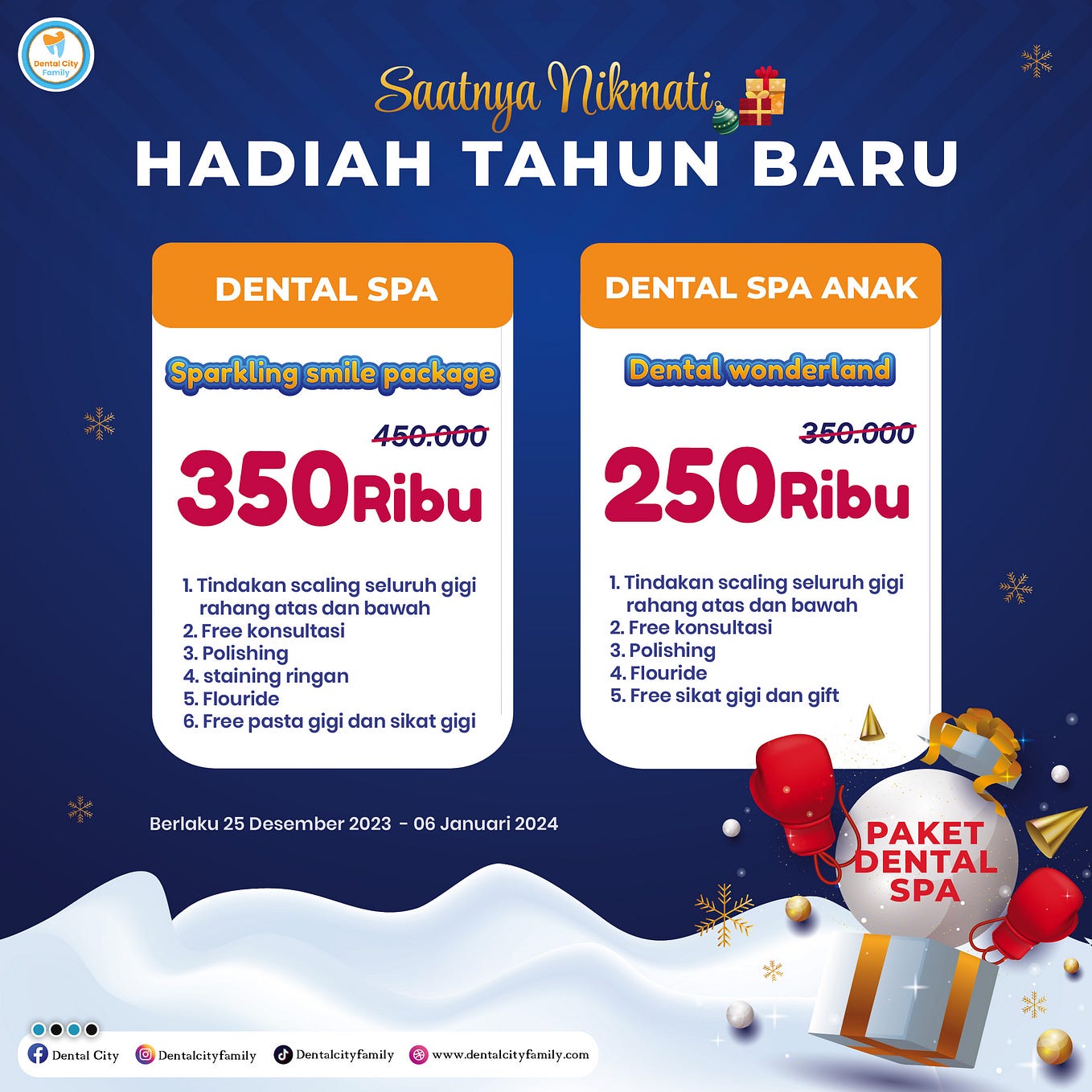 Promo Perawatan Gigi Spesial Nataru di dokter gigi terdekat by Dental