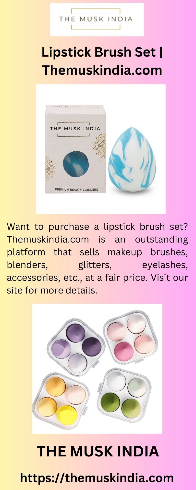 Lipstick Brush Set THE MUSK INDIA Medium