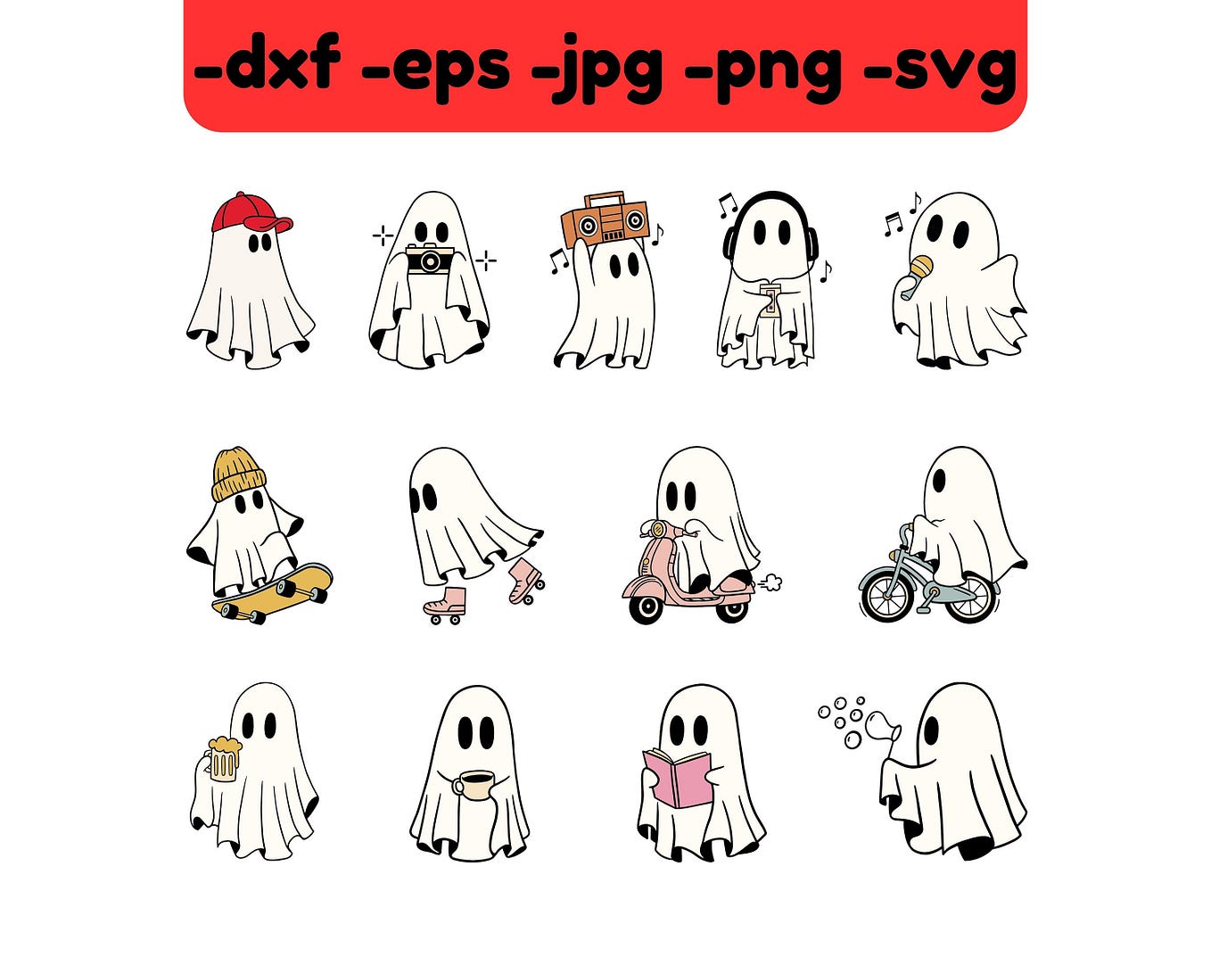 GHOST SVG,Halloween Shirt svg,Silhouette svg,svg files for cricut,Ghost ...