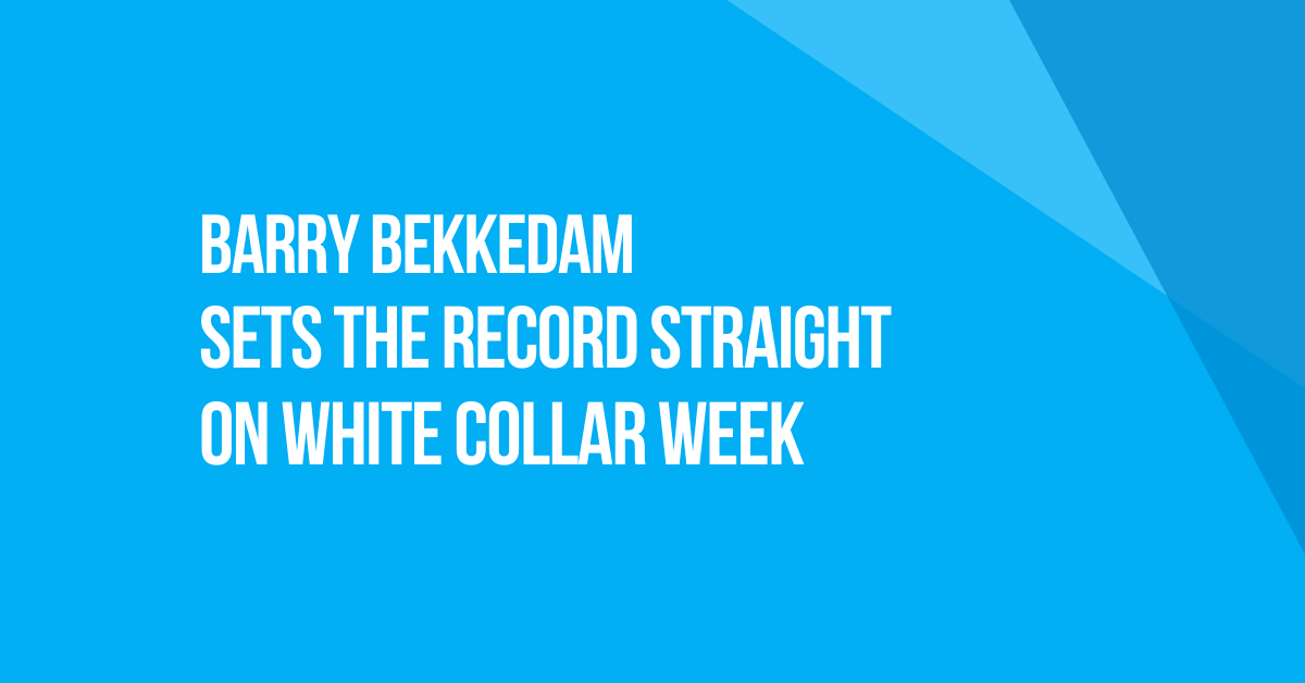 Barry Bekkedam on the White Collar Week Podcast with Jeff Grant, Ep. 30