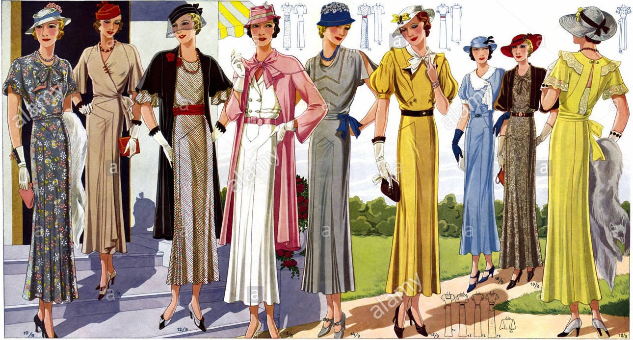 1930's, 1930's Fashion