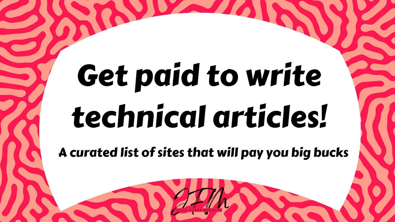 Get paid to write technical articles