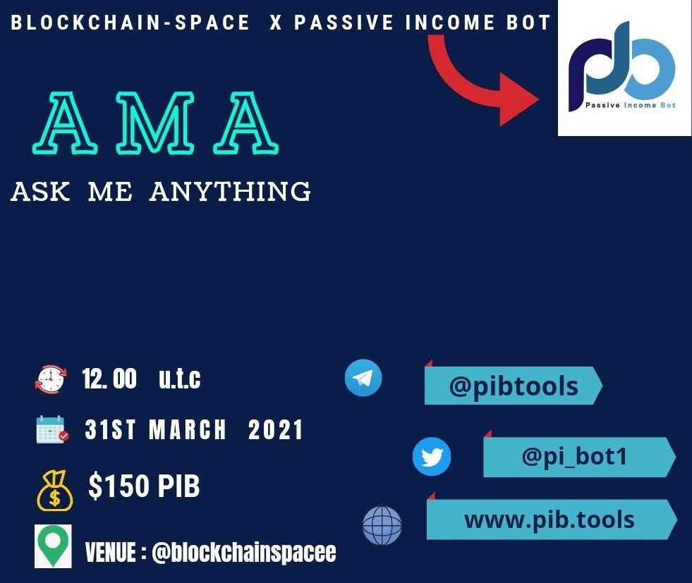 Recap of the Passive Income Bot AMA with Blockchain Space