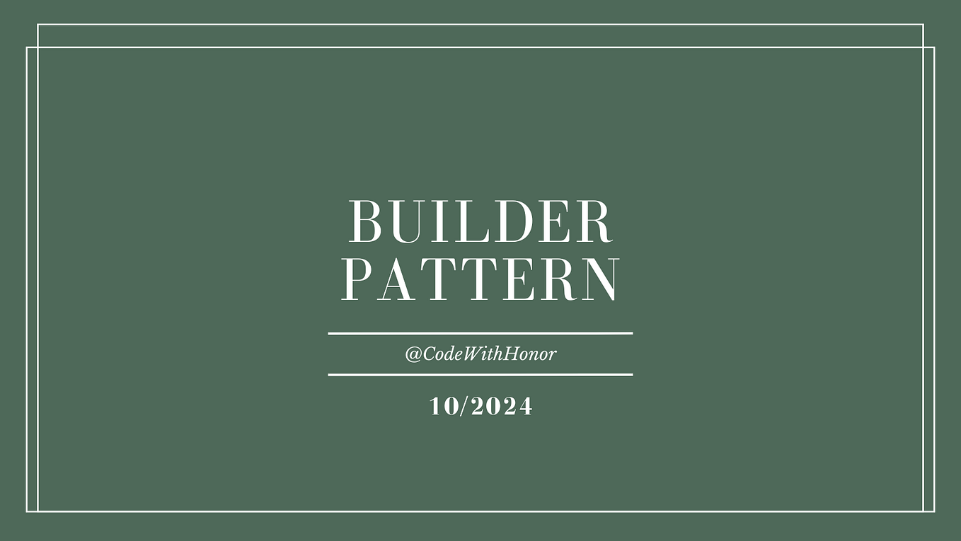 Builder Design Pattern Explained. Pizza-Builder Made Simple 🍕 | by ...