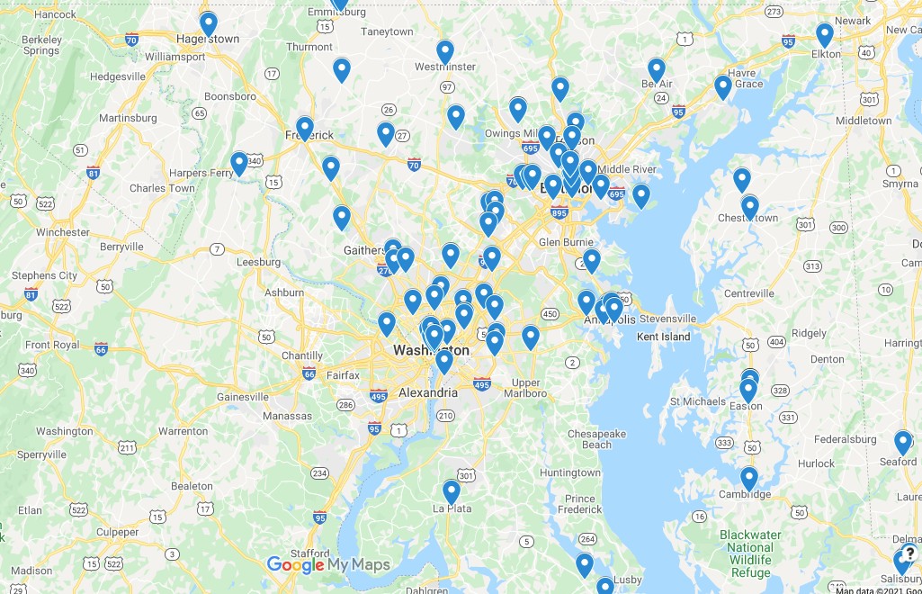 You Can Use This Map to Discover 130 News Websites in Maryland