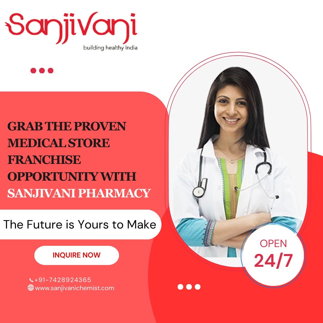 Top 1 Best Pharmacy Franchise Businesses in India by Sanjivani Market