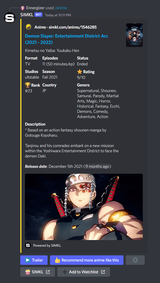 SIMKL Discord Bot. Quickly share TV Show, Anime and Movie…, by SIMKL.com