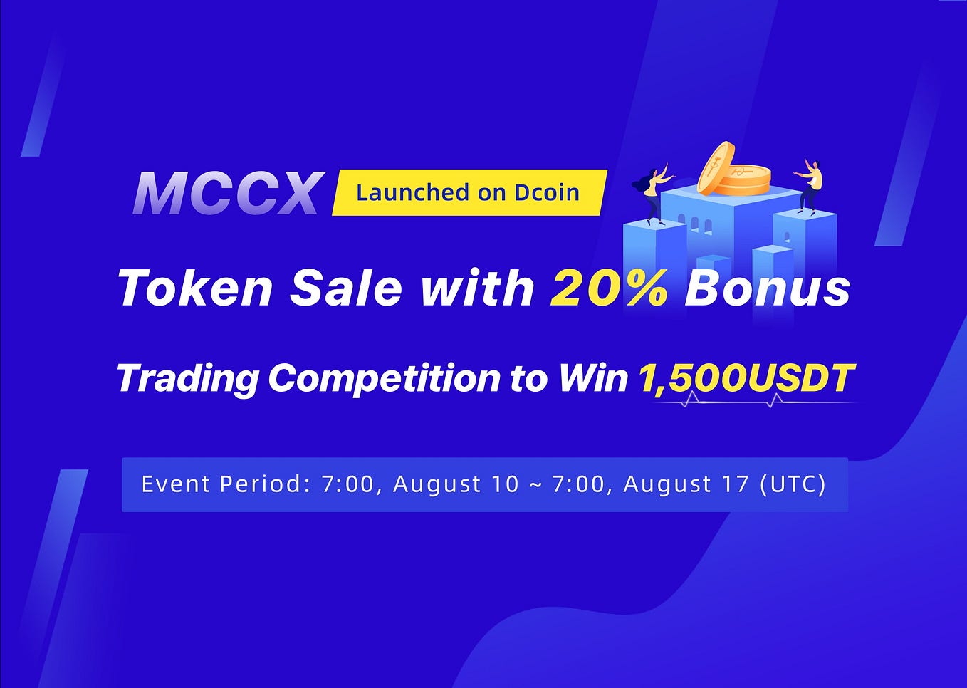 MCCX Launched on August 11, MCCX Token Sale and Trading Competition to win 1500USDT