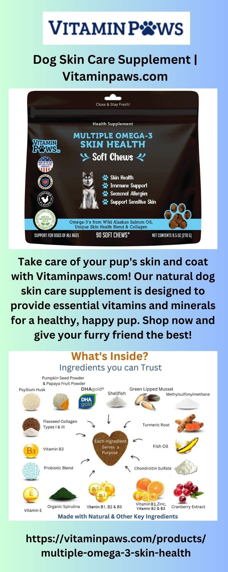 Pet Immune System Booster Vitamin Paws Medium