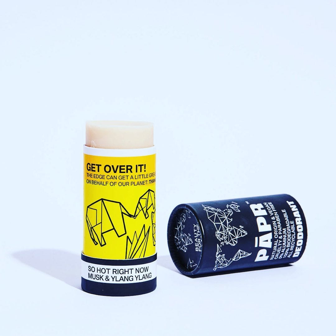 Durable Paper tube deodorant that completes you by Papercosmetics