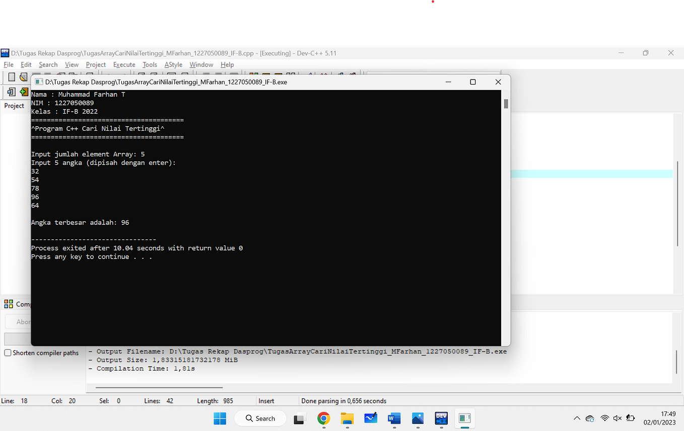Program Perhitungan Gaji Pegawai dengan C++ | by Arian Farhan | Medium