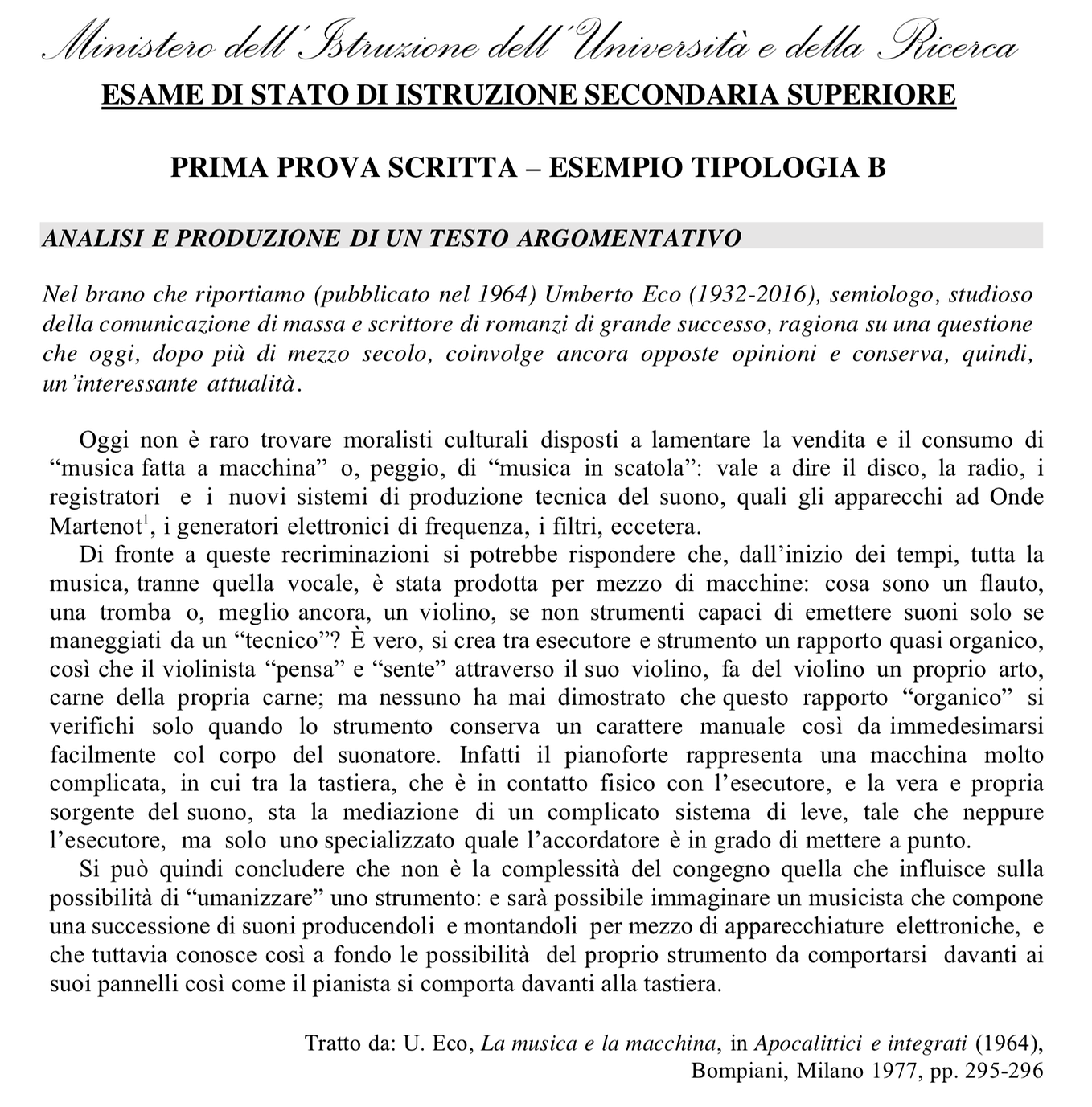 prove esame di stato italiano