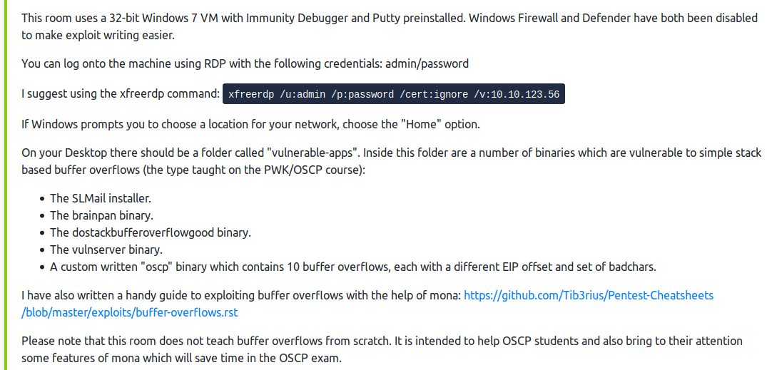 OSCP prep [Buffer Overflow]