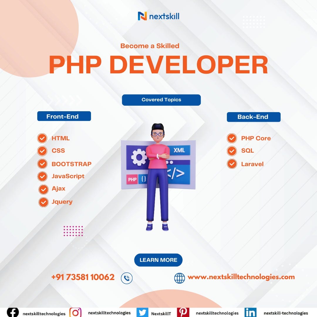PHP Web Developer Course in Coimbatore | by Nextskill Technologies ...
