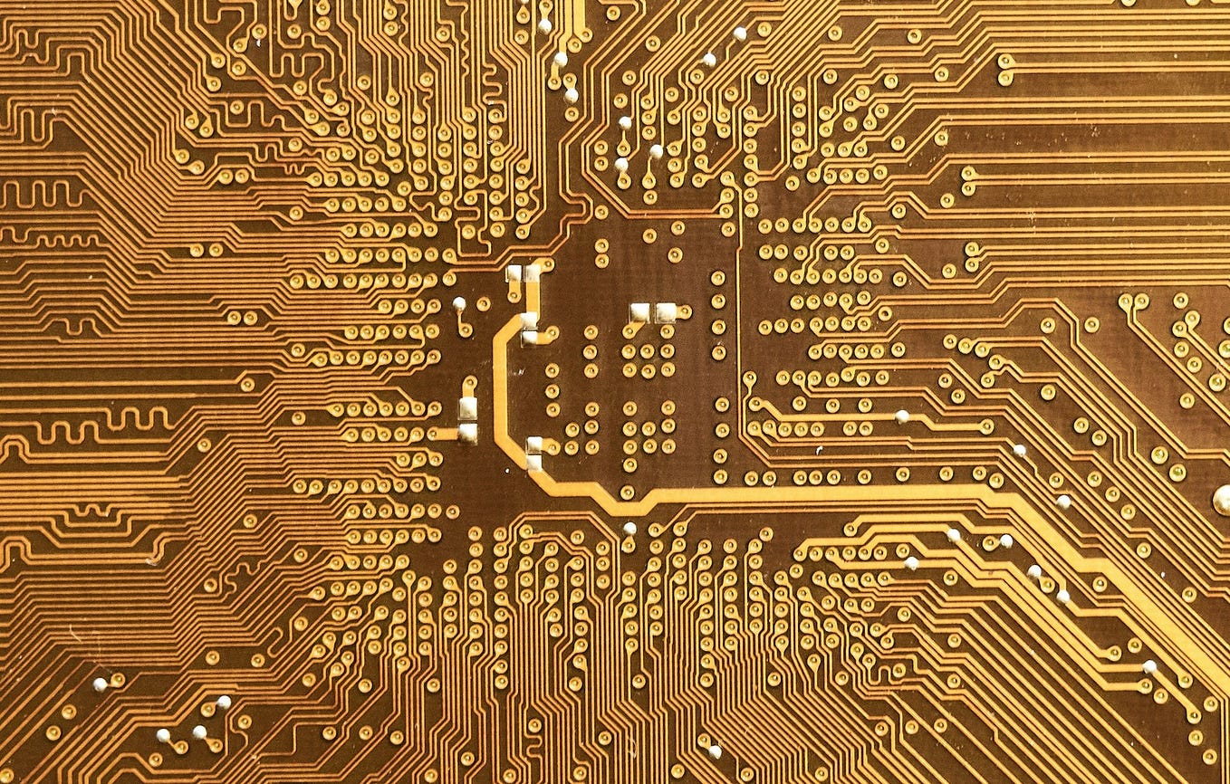 The image of a circuit board