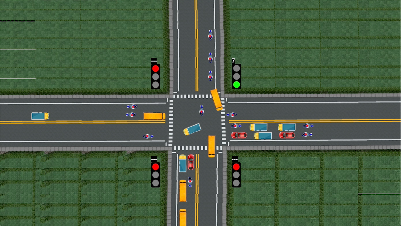 Traffic Intersection Simulation using Pygame, Part 1 | by Mihir Gandhi ...