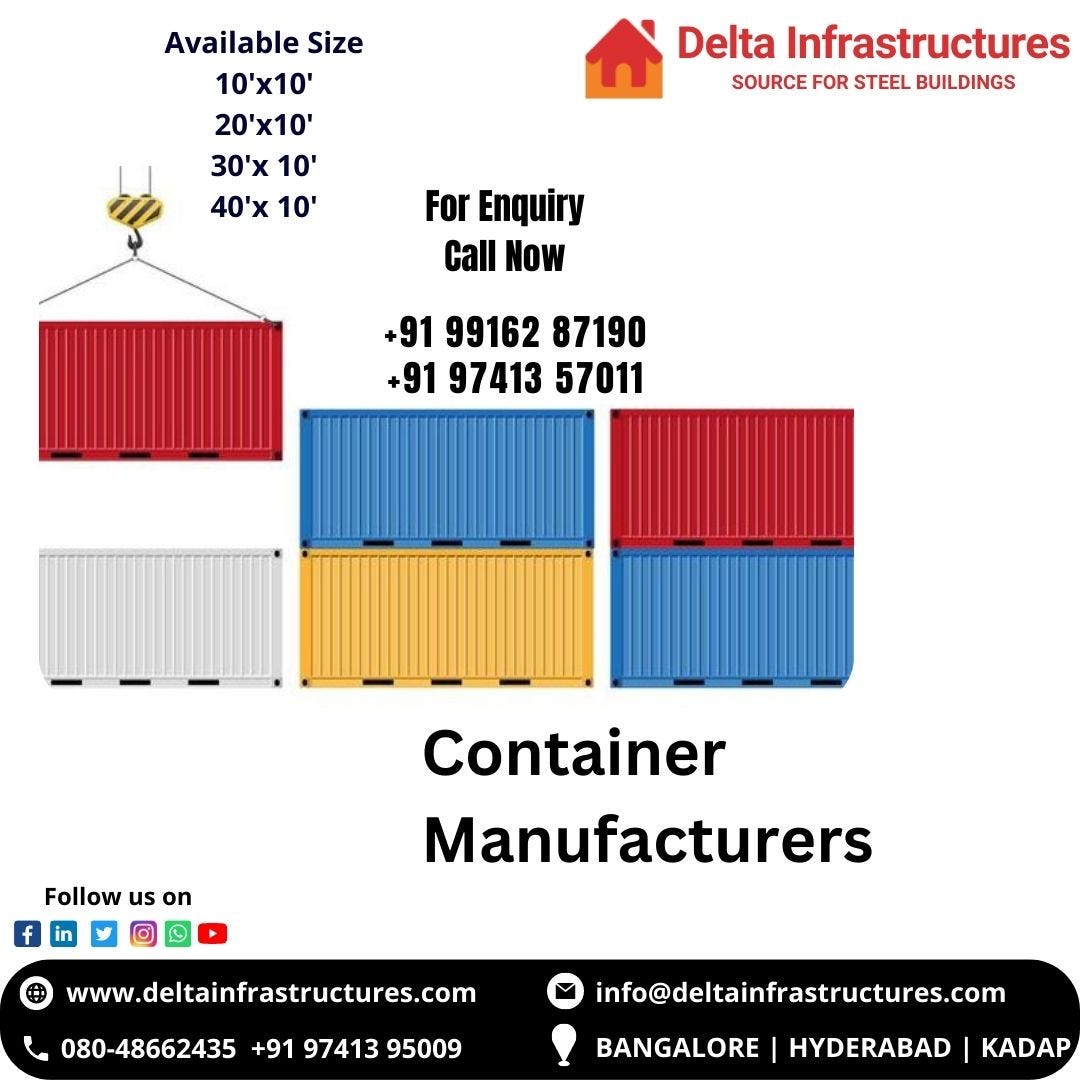Best Containers Manufacturers in Bangalore — Share Your Requirement