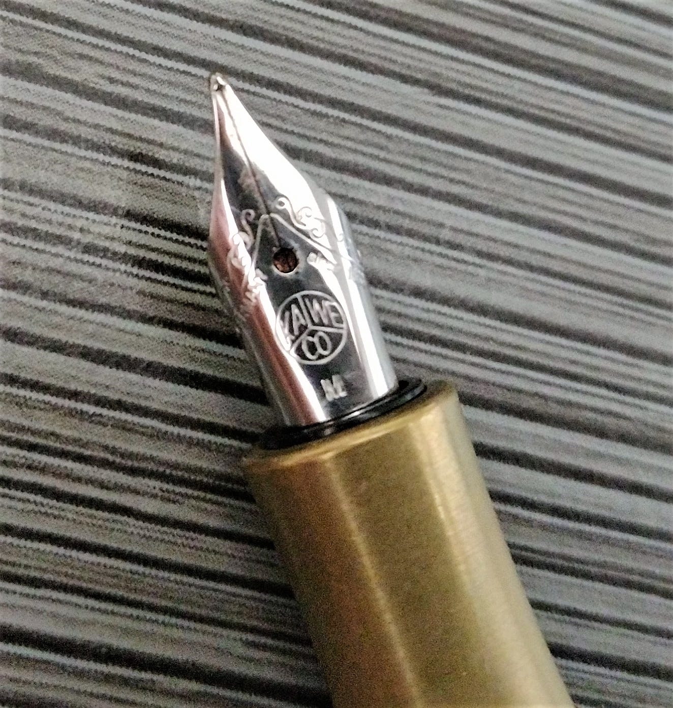 My 18 month old Kaweco Brass Sport. Inner barrel exposed for