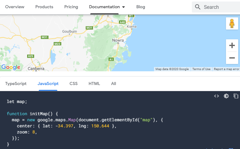Embed Google Map API using Vanilla JavaScript