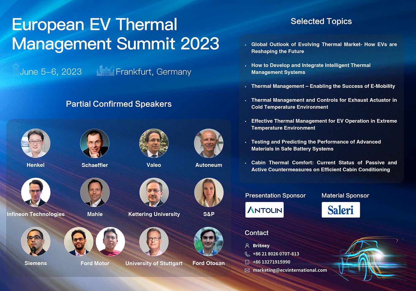 European EV Lightweight Summit 2023 by Ecvinternational Aug, 2023