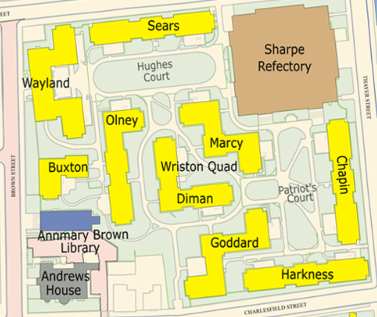 Brown University Campus Map